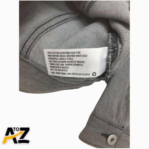 Toddler Girls' Leopard Collar Jean Jacket Size 3T - Picture 9 of 10